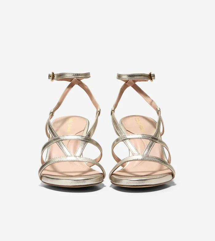 Women Amber Strappy Sandals Soft Gold Cole Haan Heels and Pumps