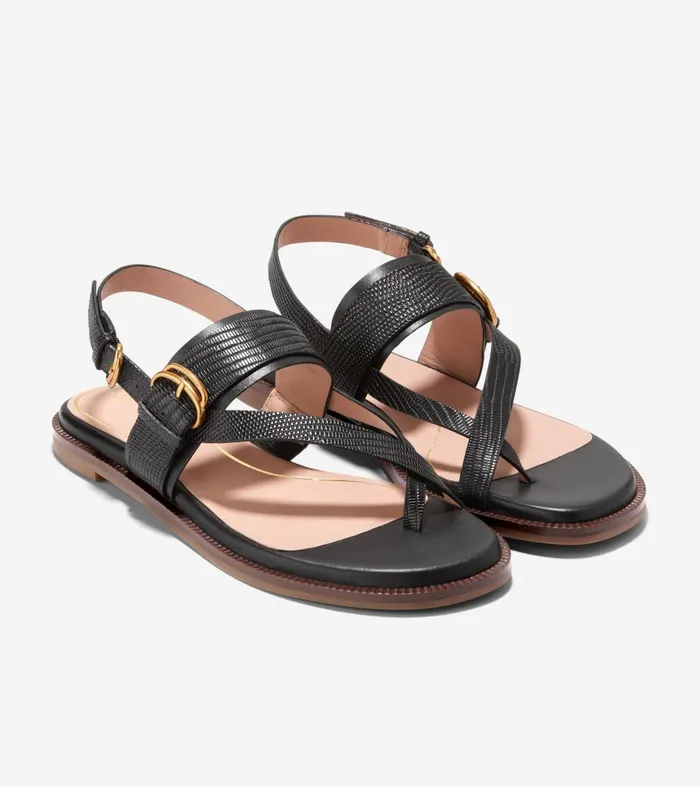 Women Anica Lux Buckle Sandals Black Cole Haan Sandals