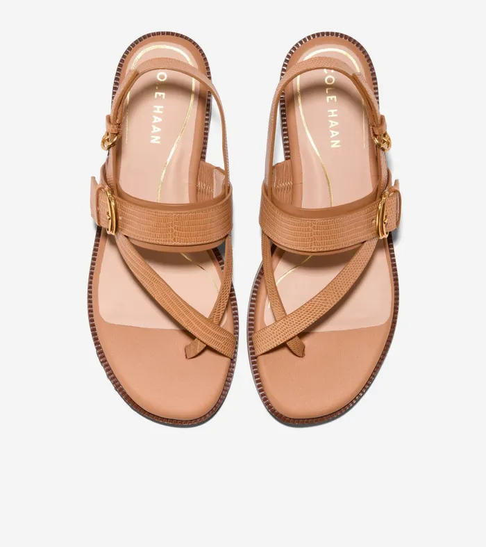 Women Anica Lux Buckle Sandals Pecan Brown Cole Haan Sandals