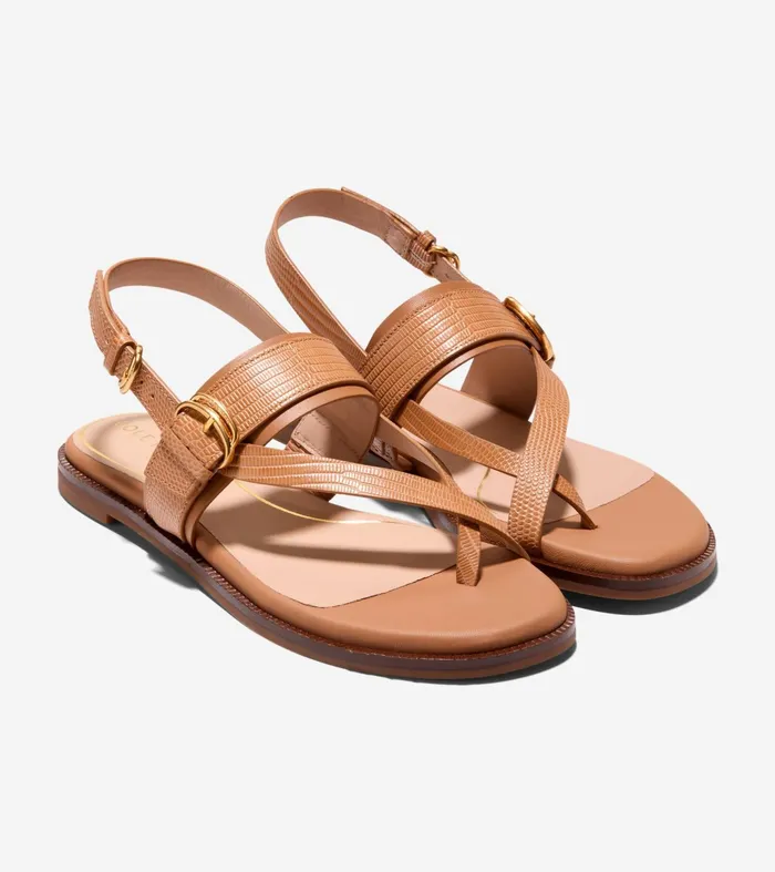 Women Anica Lux Buckle Sandals Pecan Brown Cole Haan Sandals
