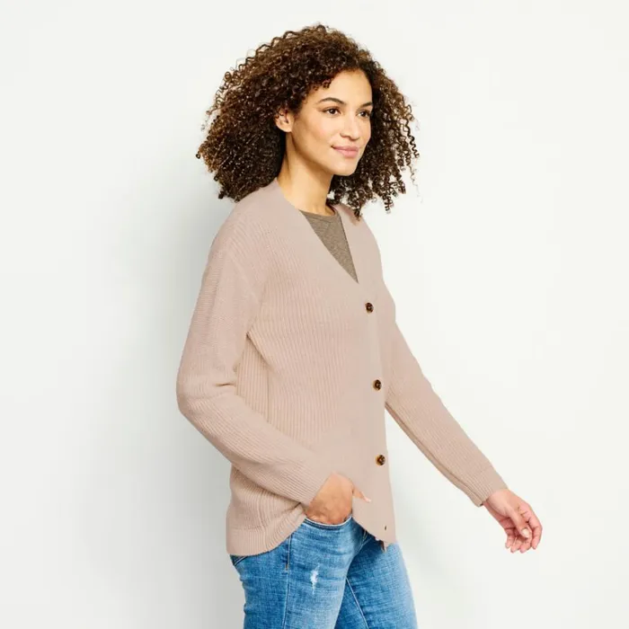 Women Anywear Oversized Ribbed Cardigan Black Orvis Sweaters