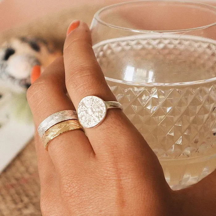 Women Band Rings Daisy London Jewellery Artisan Woven Stacking Ring Sterling Silver