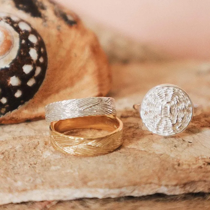 Women Band Rings Daisy London Jewellery Artisan Woven Stacking Ring Sterling Silver