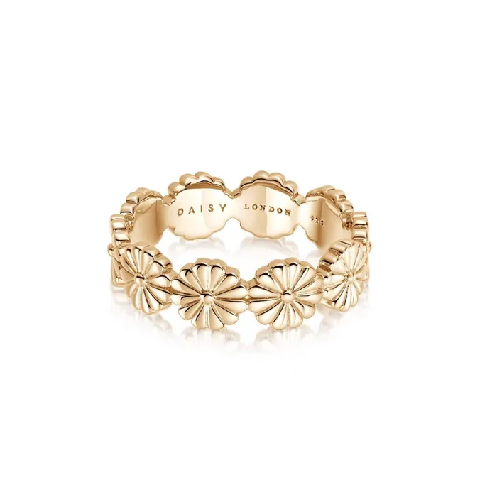 Women Band Rings Daisy London Jewellery Daisy Bloom Crown Band Ring 18ct Gold Plate Women Band Rings Daisy London Jewellery Daisy Bloom Crown Band Ring 18ct Gold Plate