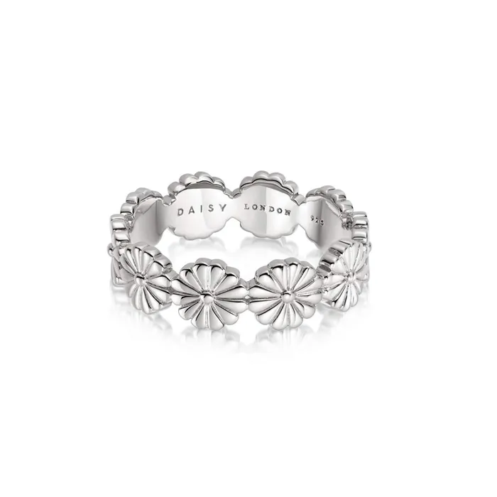 Women Band Rings Daisy London Jewellery Daisy Bloom Crown Band Ring Sterling Silver Women Band Rings Daisy London Jewellery Daisy Bloom Crown Band Ring Sterling Silver