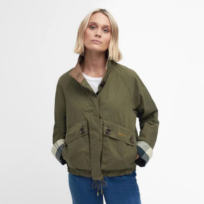 Women Barbourreg Crowdon Showerproof Jacket Dusky Green Orvis Jackets