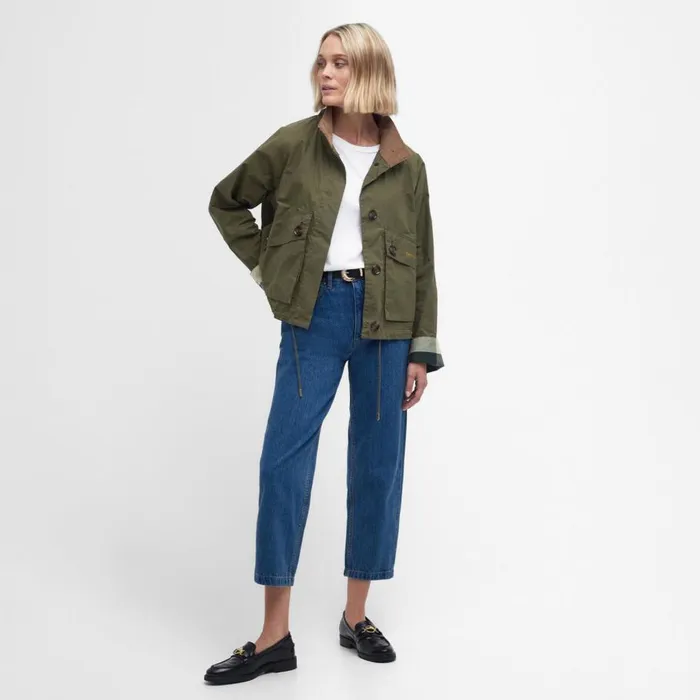 Women Barbourreg Crowdon Showerproof Jacket Dusky Green Orvis Jackets