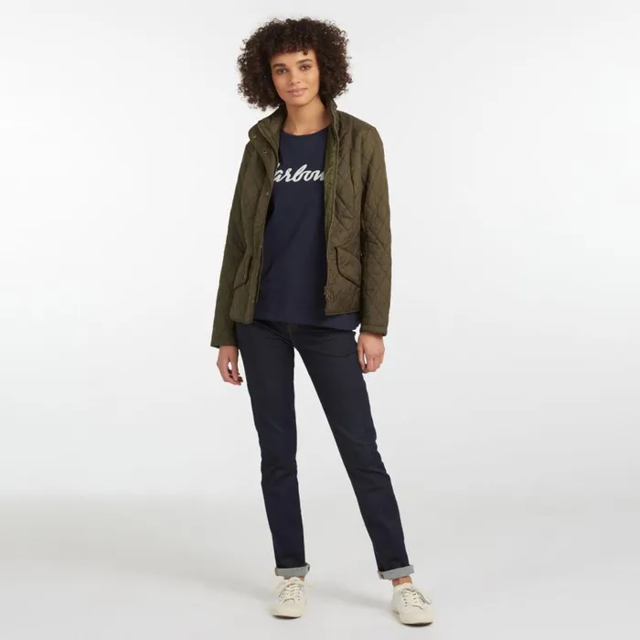 Women Barbourreg Flyweight Cavalry Quilt Olive Orvis Jackets