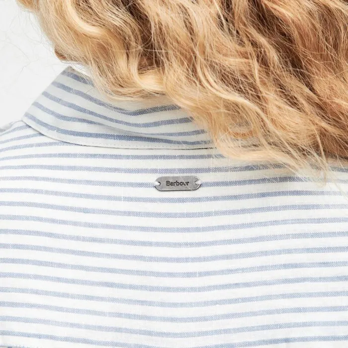 Women Barbourreg Marine Linen Shirt Chambray Stripe Orvis Shirts