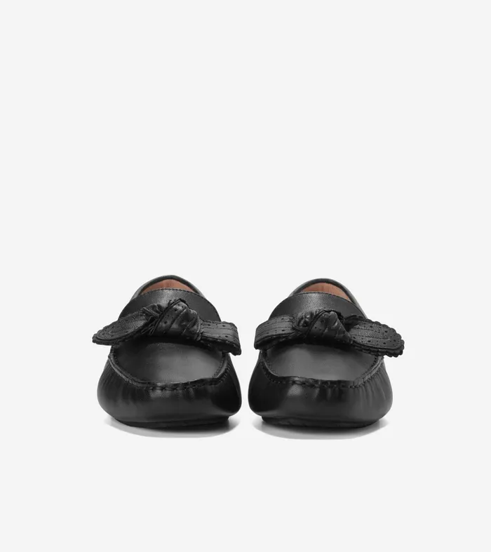 Women Bellport Bow Drivers Black Cole Haan Loafers and Drivers