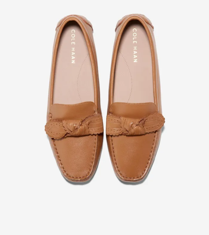 Women Bellport Bow Drivers Pecan Cole Haan Loafers and Drivers