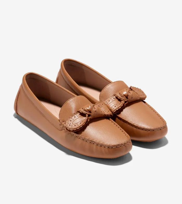 Women Bellport Bow Drivers Pecan Cole Haan Loafers and Drivers