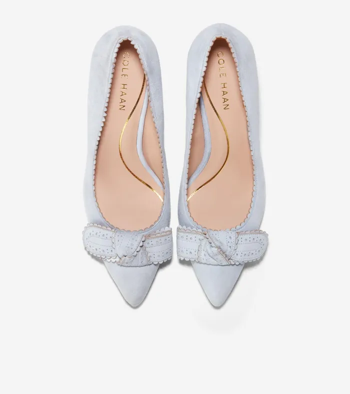 Women Bellport Bow Pumps Heather Blue Cole Haan Heels and Pumps