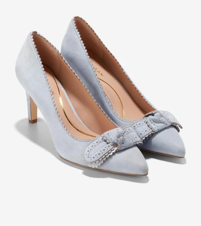 Women Bellport Bow Pumps Heather Blue Cole Haan Heels and Pumps