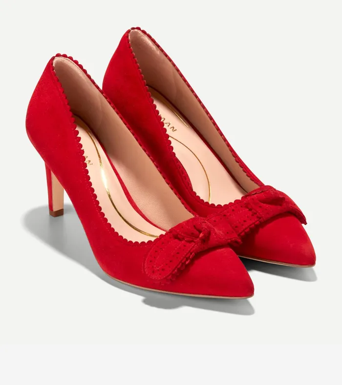 Women Bellport Bow Pumps True Red Cole Haan Heels and Pumps
