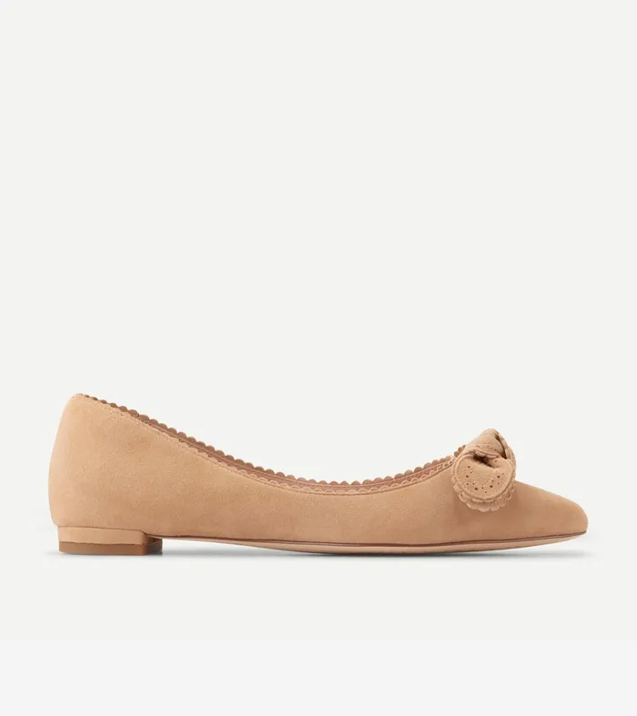 Women Bellport Bow Skimmer Flats Blush Tan Cole Haan Dress Shoes