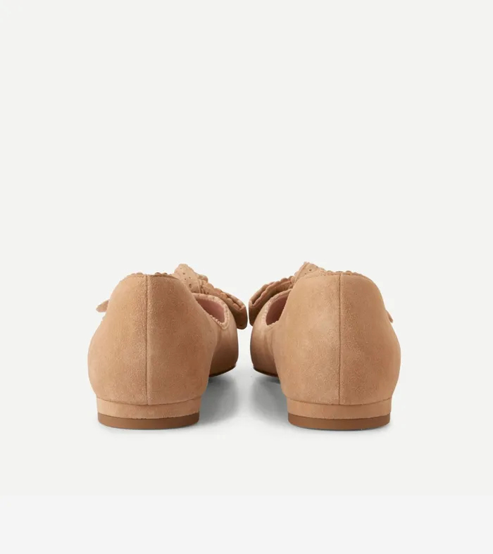 Women Bellport Bow Skimmer Flats Blush Tan Cole Haan Dress Shoes