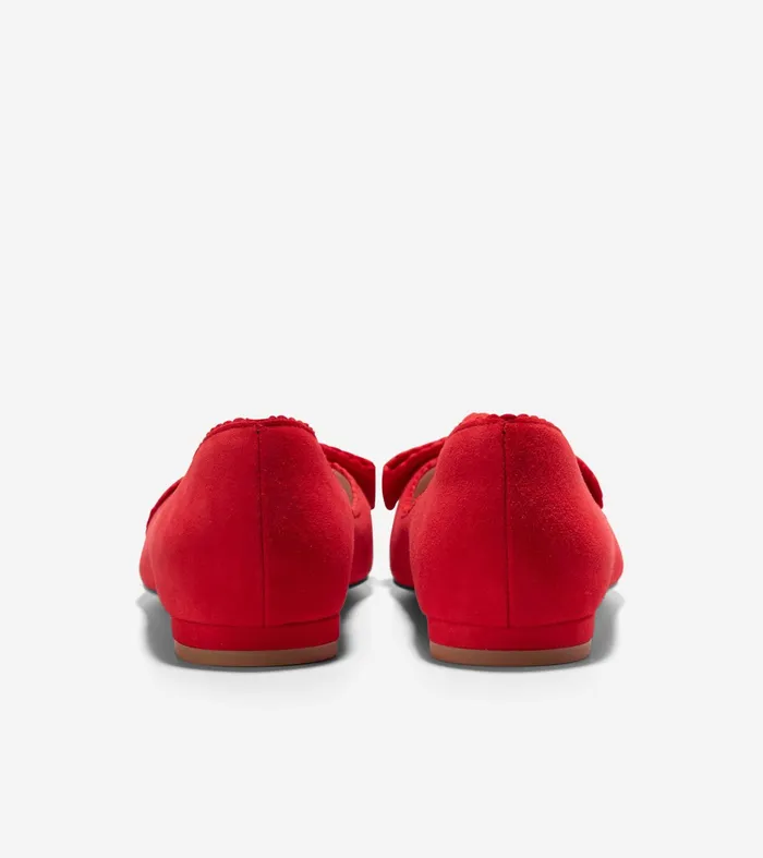 Women Bellport Bow Skimmer Flats True Red Cole Haan Dress Shoes