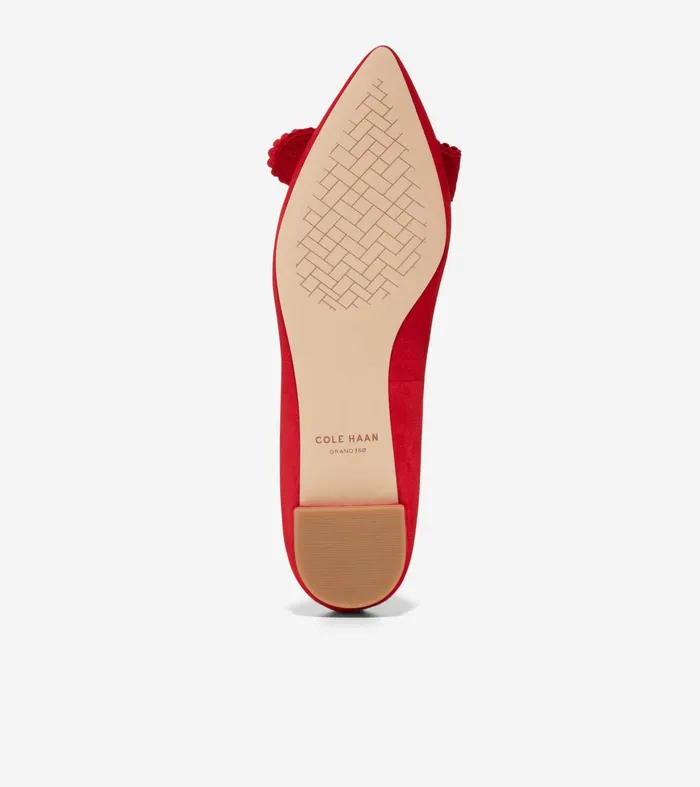 Women Bellport Bow Skimmer Flats True Red Cole Haan Dress Shoes