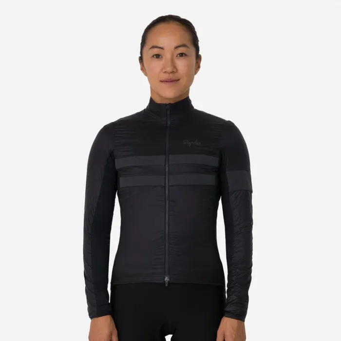 Women Brevet Insulated Jacket Blackblack Reflectivedark Navyhighvis Pinkwhitedeep Coffeesilver Rapha Jackets and Vests