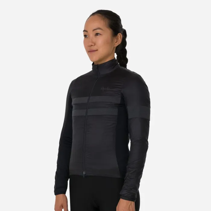Women Brevet Insulated Jacket Blackblack Reflectivedark Navyhighvis Pinkwhitedeep Coffeesilver Rapha Jackets and Vests