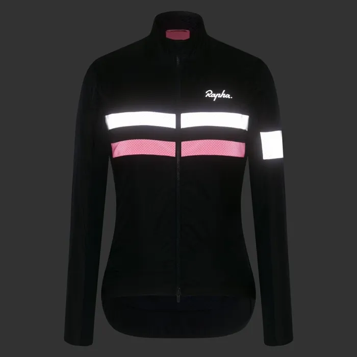 Women Brevet Insulated Jacket Blackblack Reflectivedark Navyhighvis Pinkwhitedeep Coffeesilver Rapha Jackets and Vests