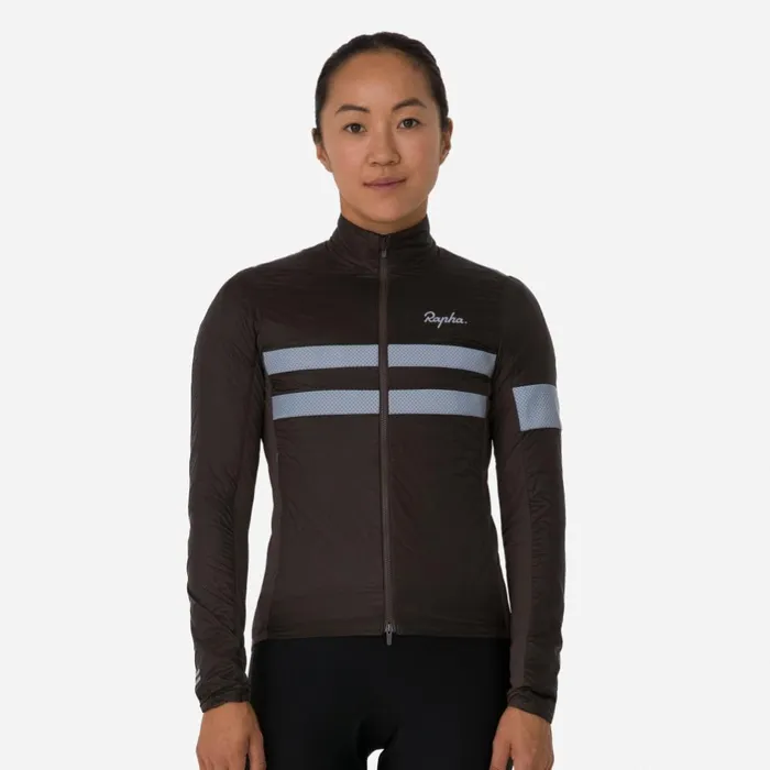 Women Brevet Insulated Jacket Blackblack Reflectivedark Navyhighvis Pinkwhitedeep Coffeesilver Rapha Jackets and Vests