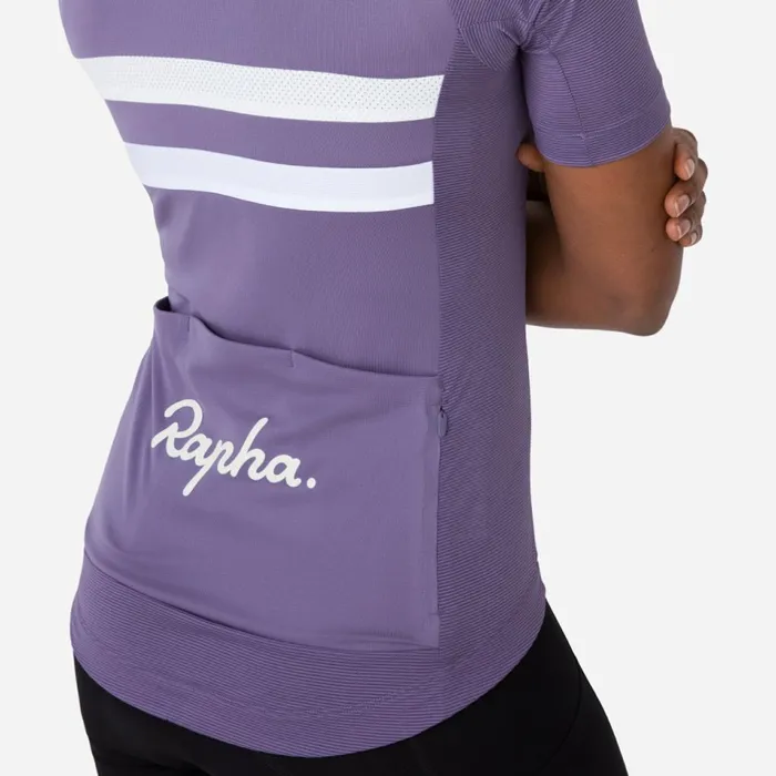 Women Brevet Lightweight Jersey Dark Navyhighvis Pinkwhiteultramarinedeep Indigodusted Lilacwhitegold Fluorescent Coral Rapha Archive