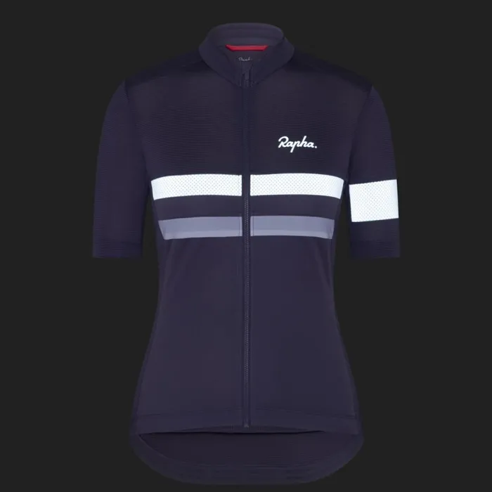Women Brevet Lightweight Jersey Dark Navyhighvis Pinkwhiteultramarinedeep Indigodusted Lilacwhitegold Fluorescent Coral Rapha Archive