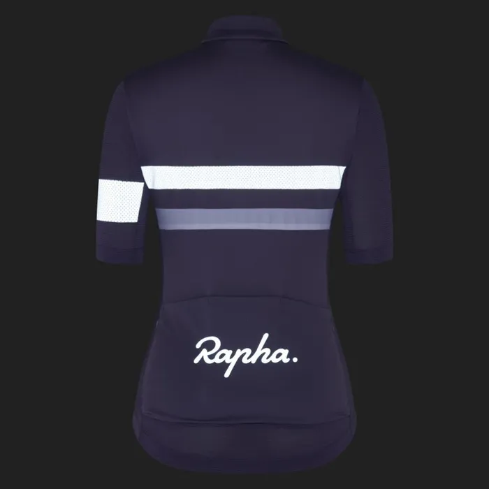 Women Brevet Lightweight Jersey Dark Navyhighvis Pinkwhiteultramarinedeep Indigodusted Lilacwhitegold Fluorescent Coral Rapha Archive