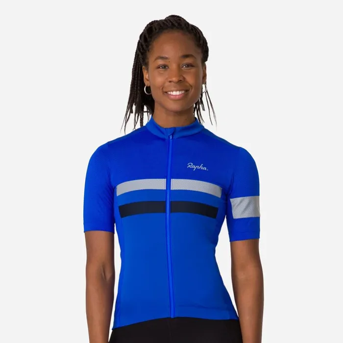 Women Brevet Lightweight Jersey Dark Navyhighvis Pinkwhiteultramarinedeep Indigodusted Lilacwhitegold Fluorescent Coral Rapha Archive