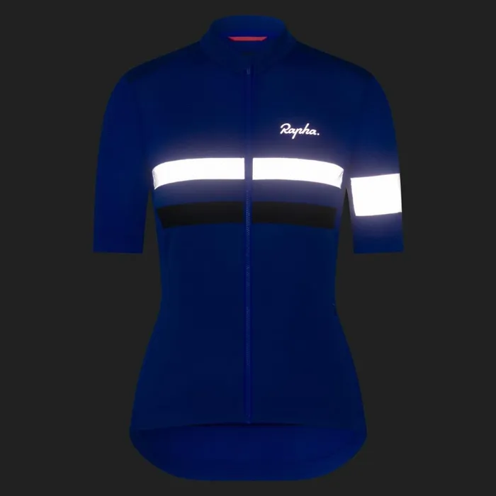 Women Brevet Lightweight Jersey Dark Navyhighvis Pinkwhiteultramarinedeep Indigodusted Lilacwhitegold Fluorescent Coral Rapha Archive