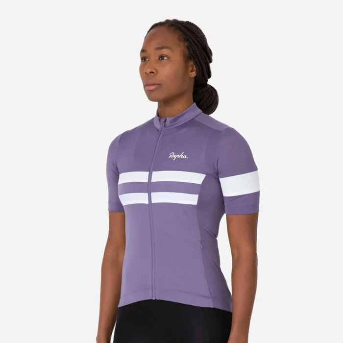 Women Brevet Lightweight Jersey Dark Navyhighvis Pinkwhiteultramarinedeep Indigodusted Lilacwhitegold Fluorescent Coral Rapha Archive