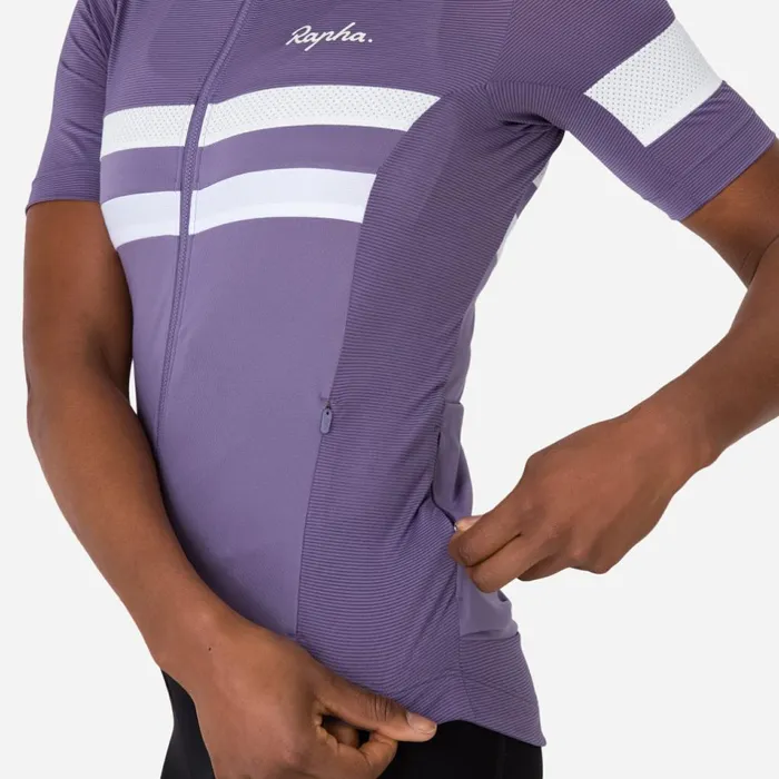 Women Brevet Lightweight Jersey Dark Navyhighvis Pinkwhiteultramarinedeep Indigodusted Lilacwhitegold Fluorescent Coral Rapha Archive