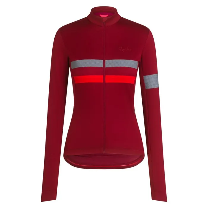 Women Brevet Long Sleeve Jersey Kalamata White Alyssumdark Navyhivis Pinkblackwhitedark Reddark Redmushroom Silverdark Khakiwhite Rapha Jerseys
