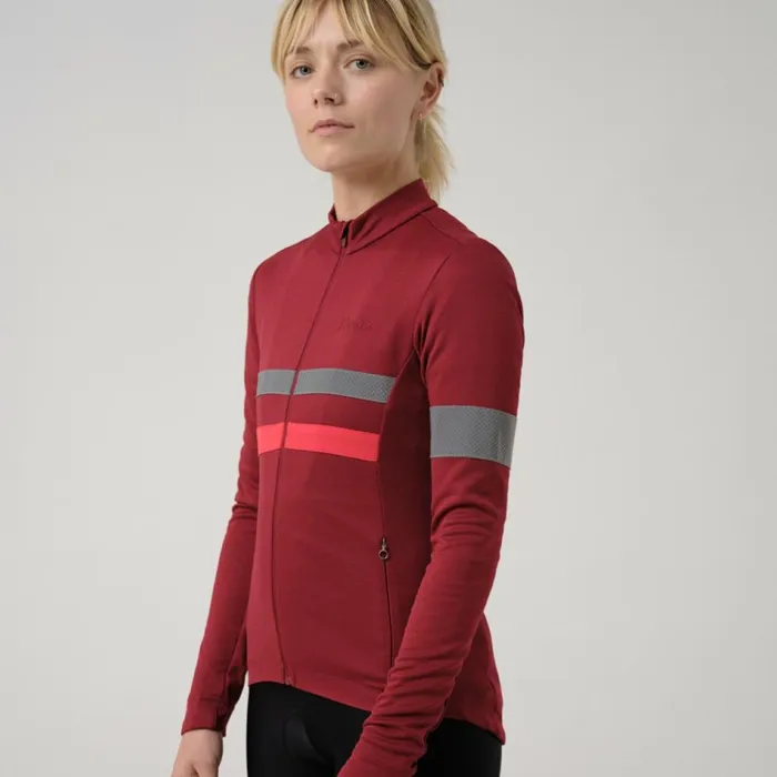 Women Brevet Long Sleeve Jersey Kalamata White Alyssumdark Navyhivis Pinkblackwhitedark Reddark Redmushroom Silverdark Khakiwhite Rapha Jerseys