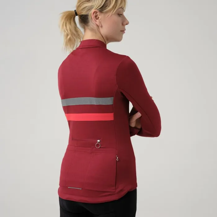 Women Brevet Long Sleeve Jersey Kalamata White Alyssumdark Navyhivis Pinkblackwhitedark Reddark Redmushroom Silverdark Khakiwhite Rapha Jerseys