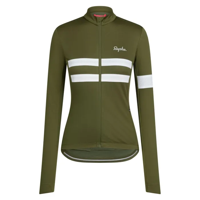 Women Brevet Long Sleeve Jersey Kalamata White Alyssumdark Navyhivis Pinkblackwhitedark Reddark Redmushroom Silverdark Khakiwhite Rapha Jerseys