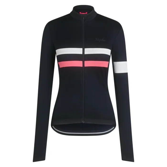 Women Brevet Long Sleeve Jersey Kalamata White Alyssumdark Navyhivis Pinkblackwhitedark Reddark Redmushroom Silverdark Khakiwhite Rapha Jerseys
