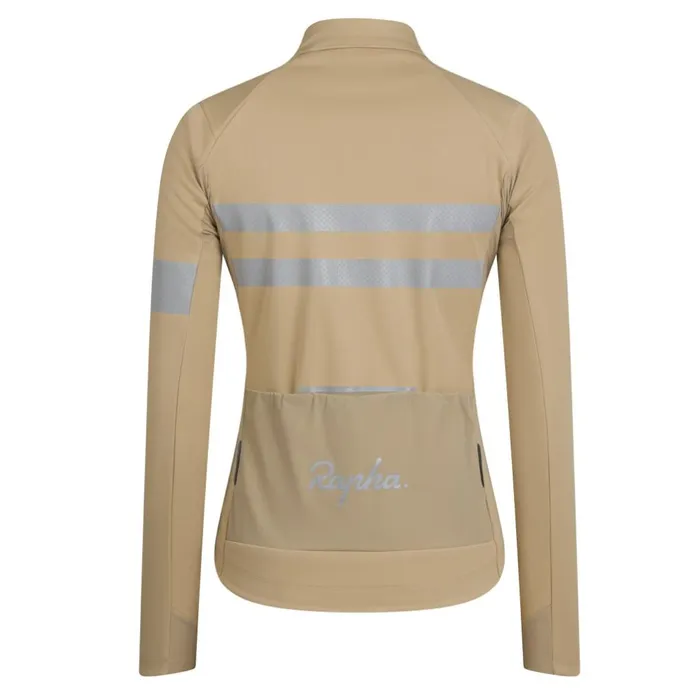 Women Brevet Long Sleeve Windstopper Jersey Blackblack Reflectivenavyhivis Pinktansilver Reflectivereddark Red Rapha Jerseys