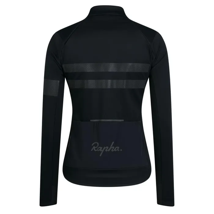 Women Brevet Long Sleeve Windstopper Jersey Blackblack Reflectivenavyhivis Pinktansilver Reflectivereddark Red Rapha Jerseys