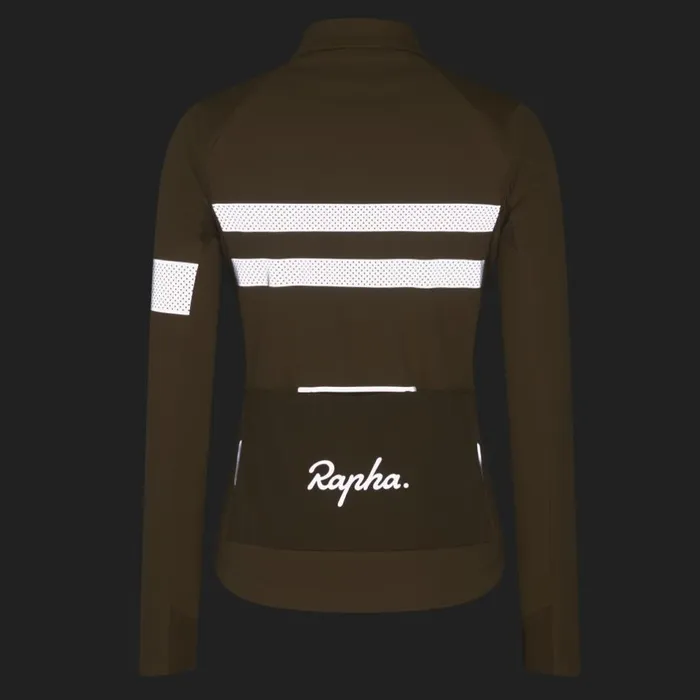 Women Brevet Long Sleeve Windstopper Jersey Blackblack Reflectivenavyhivis Pinktansilver Reflectivereddark Red Rapha Jerseys