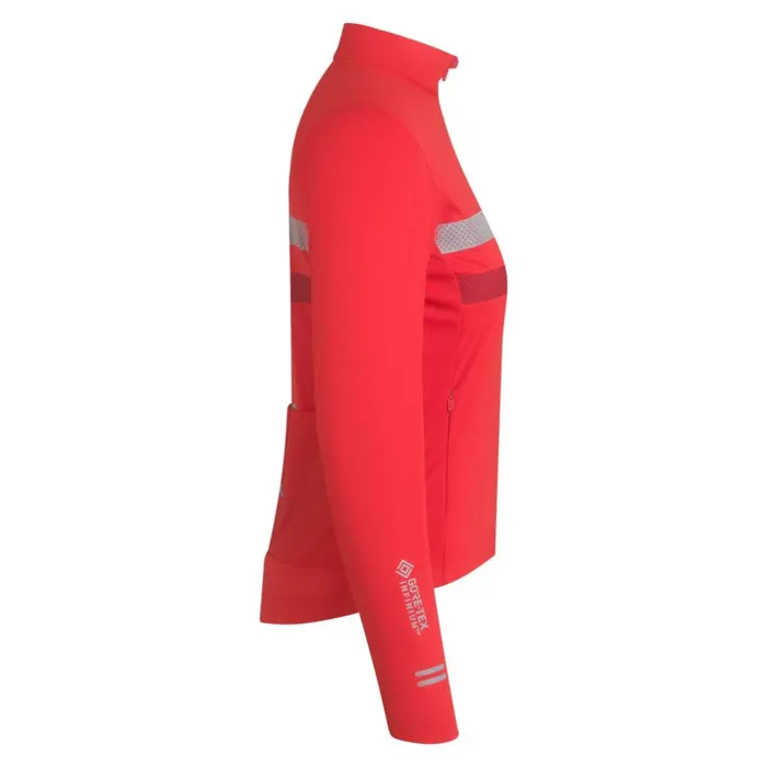 Women Brevet Long Sleeve Windstopper Jersey Blackblack Reflectivenavyhivis Pinktansilver Reflectivereddark Red Rapha Jerseys