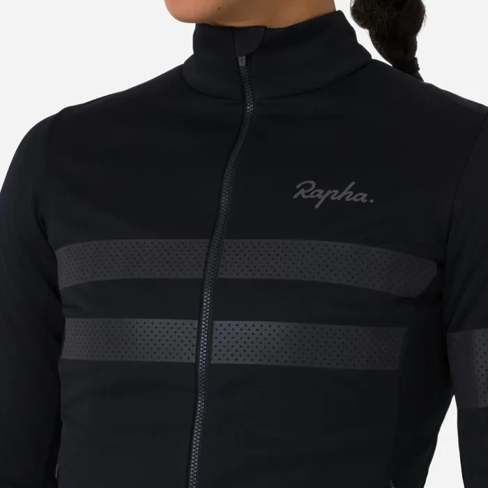 Women Brevet Long Sleeve Windstopper Jersey Blackblack Reflectivenavyhivis Pinktansilver Reflectivereddark Red Rapha Jerseys