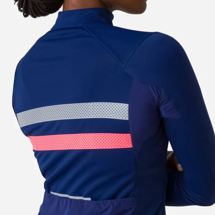 Women Brevet Long Sleeve Windstopper Jersey Blackblack Reflectivenavyhivis Pinktansilver Reflectivereddark Red Rapha Jerseys