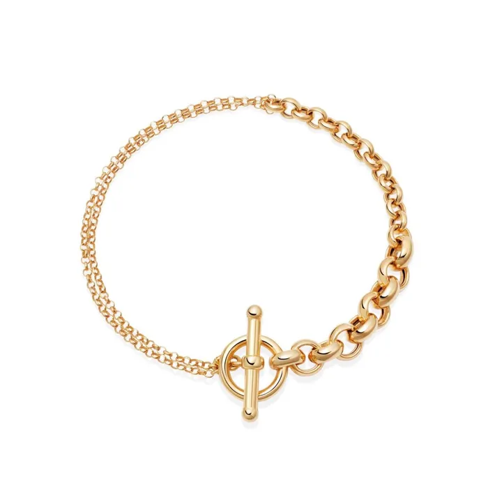 Women Chain Bracelets Daisy London Jewellery Este Lalonde Interlock Bracelet 18ct Gold Plate Women Chain Bracelets Daisy London Jewellery Este Lalonde Interlock Bracelet 18ct Gold Plate