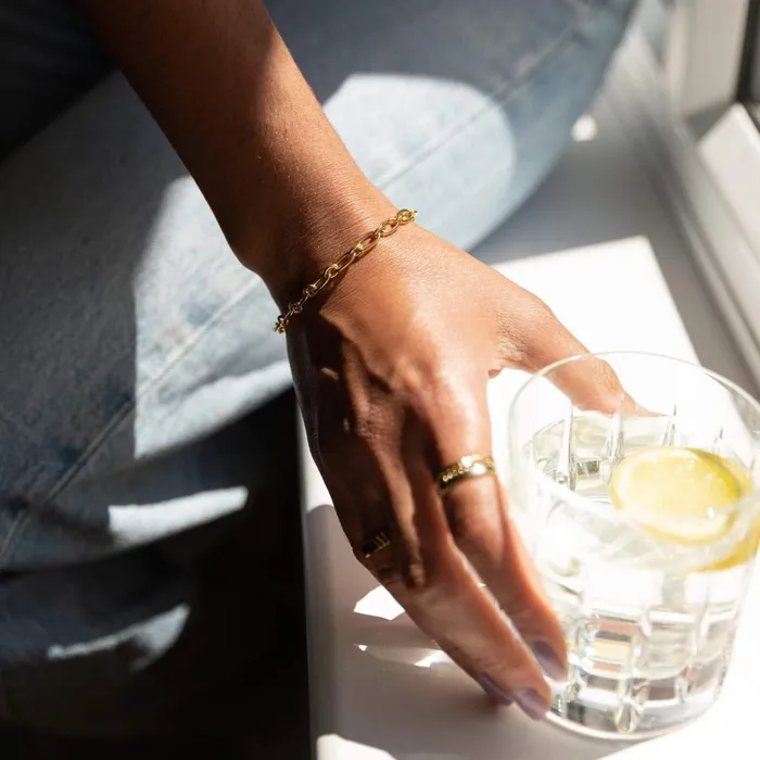 Women Chain Bracelets Daisy London Jewellery Stacked Linked Chain Bracelet 18Ct Gold Plate