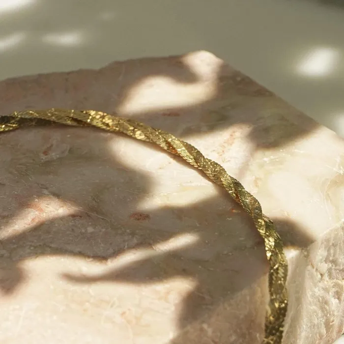 Women Chain Bracelets Daisy London Jewellery Vita Chain Bracelet 18ct Gold Plate