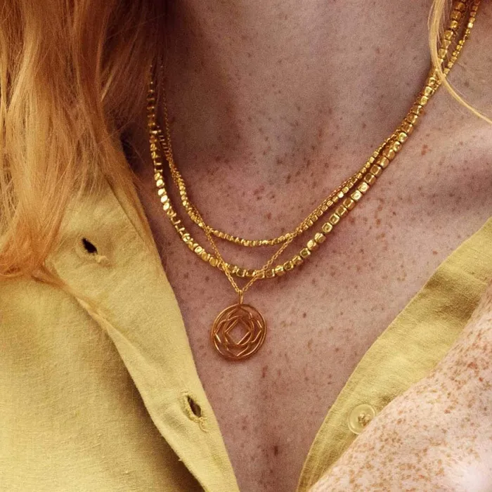 Women Chain Necklaces Daisy London Jewellery Chunky Beaded Necklace 18ct Gold Plate