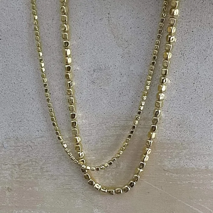 Women Chain Necklaces Daisy London Jewellery Chunky Beaded Necklace 18ct Gold Plate